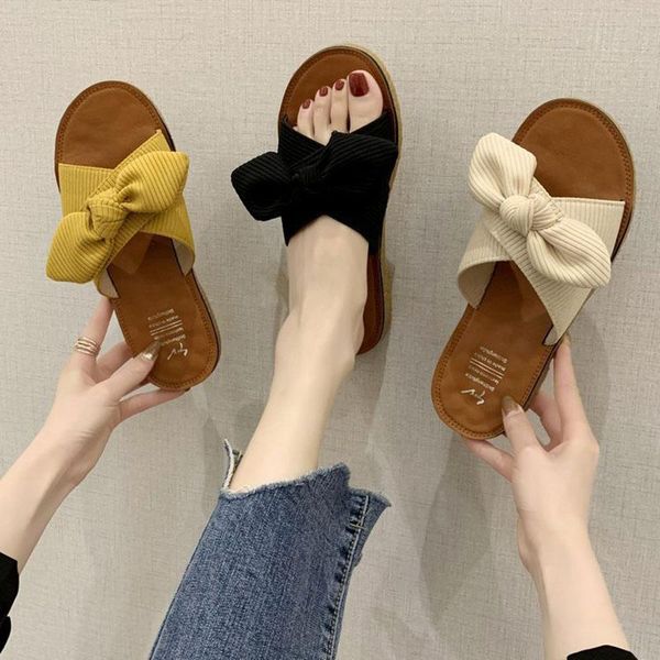 slippers arrival women's shoes for 2021 summer solid bowknot flat female's sandals breathable non-skid thick soled lady's, Black
slippers arrival women's shoes for 2021 summer solid bowknot flat female's sandals breathable non-skid thick soled lady's, Black