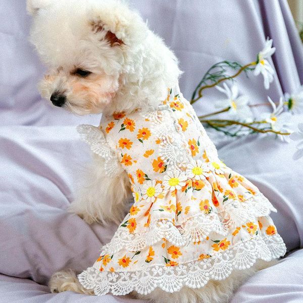 est refreshing floral dress for cat dog lace sunflower decor double layer cake skirt shirt pet clothing princeess dresses apparel
est refreshing floral dress for cat dog lace sunflower decor double layer cake skirt shirt pet clothing princeess dresses apparel