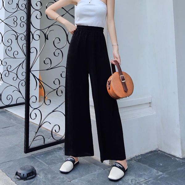 women's pants & capris 2021straight casual mopping spring and autumn small drape black high waist ice silk thin summer loose wide-leg w, Black;white
women's pants & capris 2021straight casual mopping spring and autumn small drape black high waist ice silk thin summer loose wide-leg w, Black;white