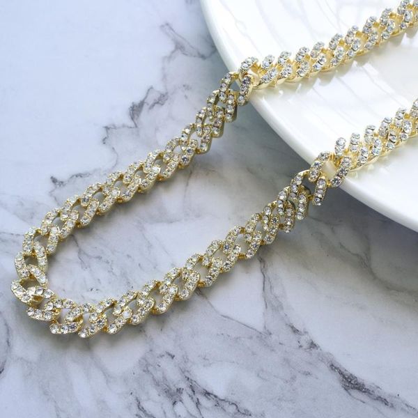 chains sell european and american street hip hop cuban chain clavicle full 12mm diamond necklace, Silver
chains sell european and american street hip hop cuban chain clavicle full 12mm diamond necklace, Silver
