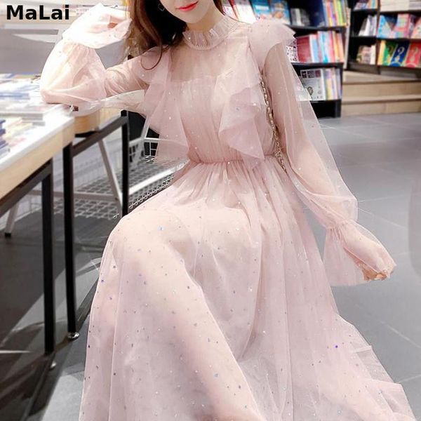 casual dresses pink dress french mesh fairy vintage long sleeve women korean sequins female kawaii party clothes spring one-piece, Black;gray
casual dresses pink dress french mesh fairy vintage long sleeve women korean sequins female kawaii party clothes spring one-piece, Black;gray