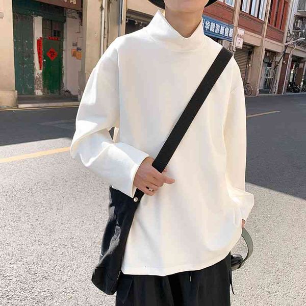 men's t-shirts spring stand-up collar t-shirt fashion black white high-necked men streetwear korean long-sleeved tshirt mens, White;black
men's t-shirts spring stand-up collar t-shirt fashion black white high-necked men streetwear korean long-sleeved tshirt mens, White;black