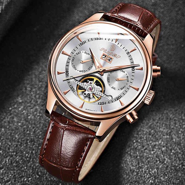 senors automatic watches luxury men black men waterproof mechanical, Slivery;brown
senors automatic watches luxury men black men waterproof mechanical, Slivery;brown