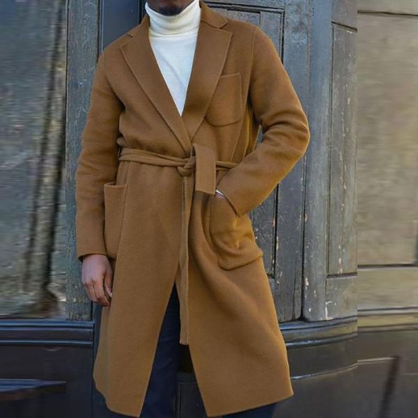 men's wool & blends casual trench coat male autumn winter 2021 solid color turn down streetwear woolen overcoat men coats warm, Black
men's wool & blends casual trench coat male autumn winter 2021 solid color turn down streetwear woolen overcoat men coats warm, Black