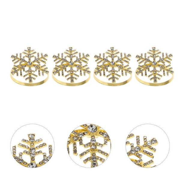 napkin rings 4pcs decorative christmas snow flower buckles holders for dinning room 
napkin rings 4pcs decorative christmas snow flower buckles holders for dinning room