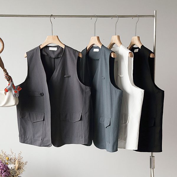 jacket plain korean-style plastic solid color and low v without sleeves cardigan waistcoat, Black;brown
jacket plain korean-style plastic solid color and low v without sleeves cardigan waistcoat, Black;brown