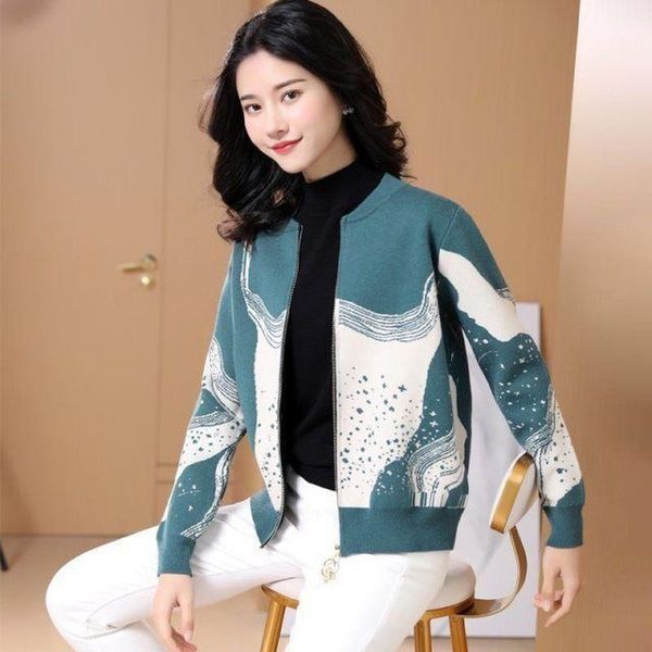 women's knits & tees knitted cardigan ladies sweater 2021 autumn and winter fashion women short baseball uniform round neck zipper jack, White
women's knits & tees knitted cardigan ladies sweater 2021 autumn and winter fashion women short baseball uniform round neck zipper jack, White