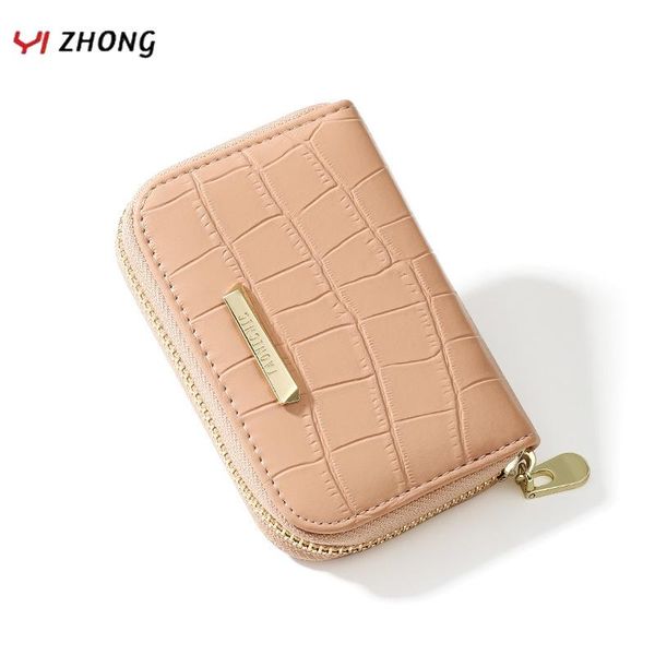 card holders yizhong stone leather holder wallets for women mini fashion id purse zipper coin purses small organ bag, Brown;gray
card holders yizhong stone leather holder wallets for women mini fashion id purse zipper coin purses small organ bag, Brown;gray