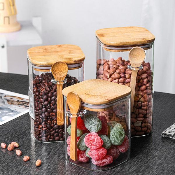 storage bottles & jars bamboo lid glass sealed can with spoon coffee bean airtight bottle kitchen jar tea spice seasoning
storage bottles & jars bamboo lid glass sealed can with spoon coffee bean airtight bottle kitchen jar tea spice seasoning