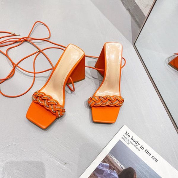 sandals 2022 summer fashion design weave women ladies open toe triangle thick heel shoes orange green, Black
sandals 2022 summer fashion design weave women ladies open toe triangle thick heel shoes orange green, Black
