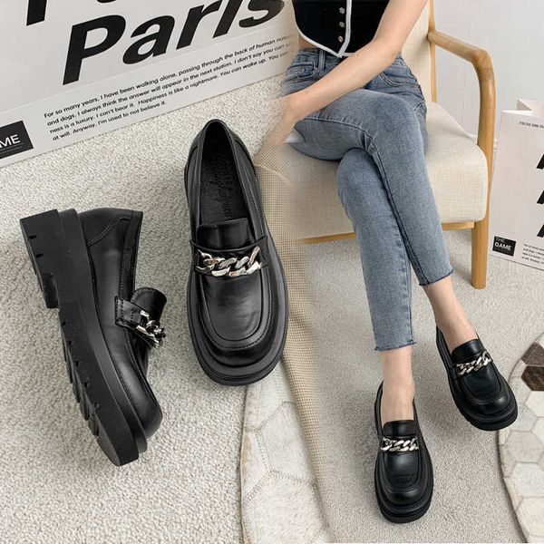 chain british style small leather sho women's 2021 spring and autumn versatile thick sole single one foot lefu
chain british style small leather sho women's 2021 spring and autumn versatile thick sole single one foot lefu