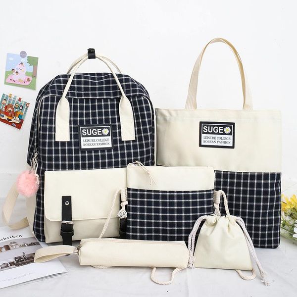 canvas female book bag backpack 5pcs/set schoolbag school travel pack fashion tassel women teenage teenagers girl56
canvas female book bag backpack 5pcs/set schoolbag school travel pack fashion tassel women teenage teenagers girl56