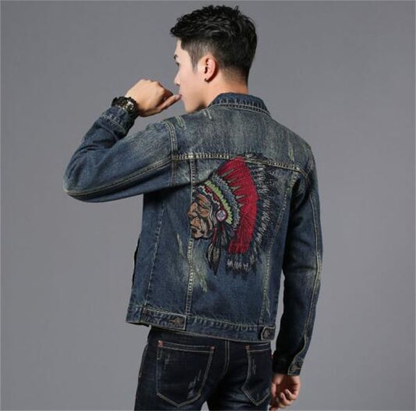 men's denim jacket indian embroidered outerwear ladies coat couple clothing spring and autumn 006, Black;brown
men's denim jacket indian embroidered outerwear ladies coat couple clothing spring and autumn 006, Black;brown