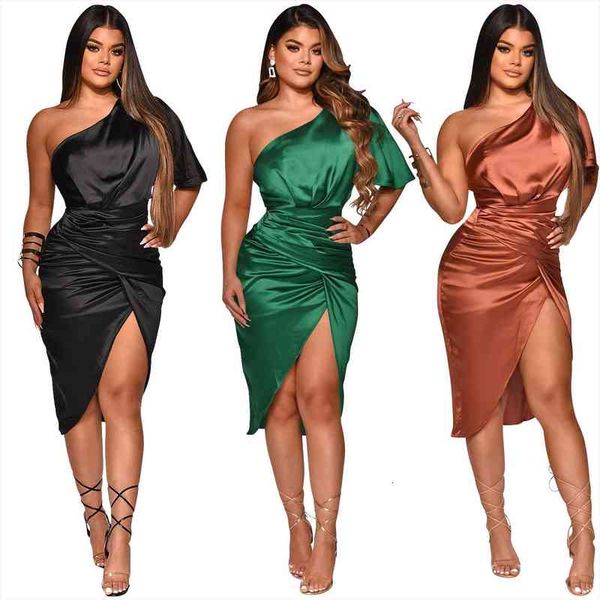 short sleeve summer midi women dresses one shoulder girls party slim split backless elegant for, Black;gray
short sleeve summer midi women dresses one shoulder girls party slim split backless elegant for, Black;gray
