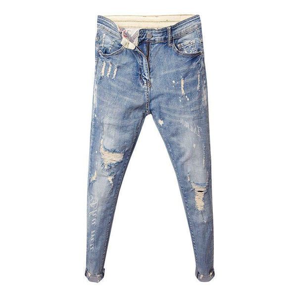 men's jeans wholesale 2021 spring and summer products korean slim-fit trend all-match spirit guy ripped pencil pants, Blue
men's jeans wholesale 2021 spring and summer products korean slim-fit trend all-match spirit guy ripped pencil pants, Blue