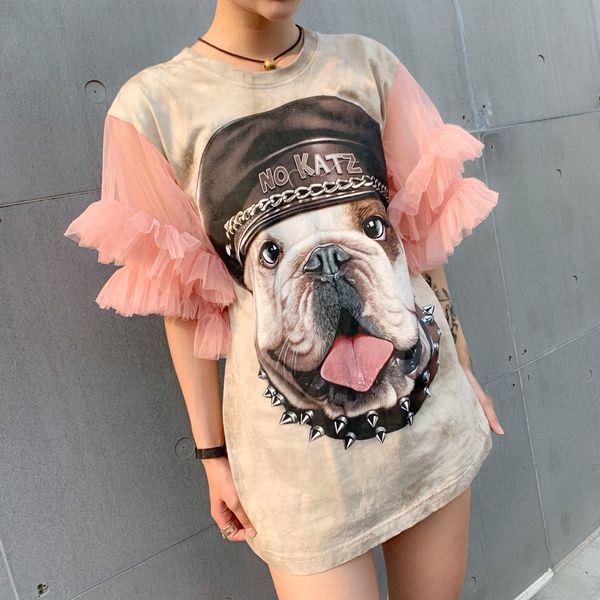 tracksuits european station thai tide original brand 2021 summer new tie-dye dog net gauze sweet hedging pure female cotton t, Gray
tracksuits european station thai tide original brand 2021 summer new tie-dye dog net gauze sweet hedging pure female cotton t, Gray