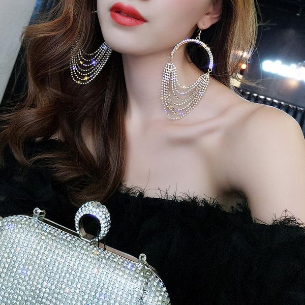 dangle & chandelier long tassel crystal women's pendant earrings shiny rhinestone statement for bar party jewelry, Silver
dangle & chandelier long tassel crystal women's pendant earrings shiny rhinestone statement for bar party jewelry, Silver