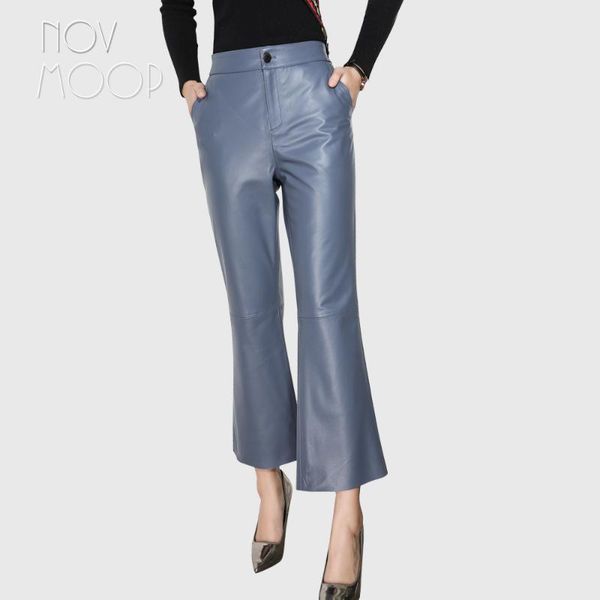 women's pants & capris novmoop office lady fashion style sheepskin genuine leather flare women winter trousers pantalones de mujer lt29, Black;white
women's pants & capris novmoop office lady fashion style sheepskin genuine leather flare women winter trousers pantalones de mujer lt29, Black;white