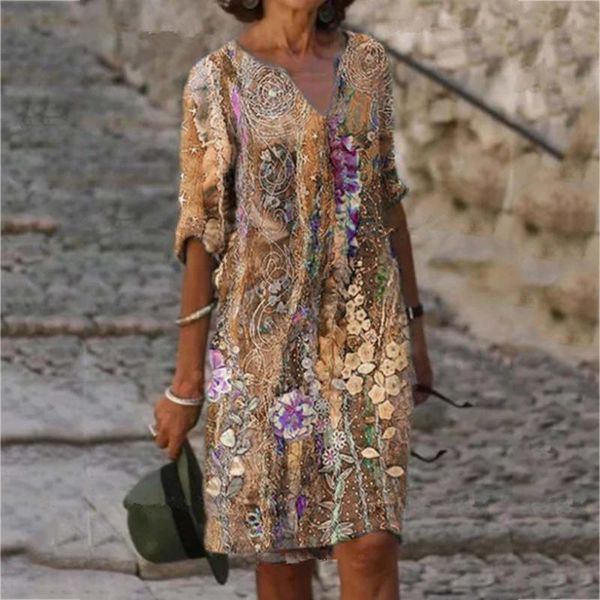 casual dresses spring women loose vintage ruffles dress summer v-neck half sleeve plus size female retro vestidos, Black;gray
casual dresses spring women loose vintage ruffles dress summer v-neck half sleeve plus size female retro vestidos, Black;gray