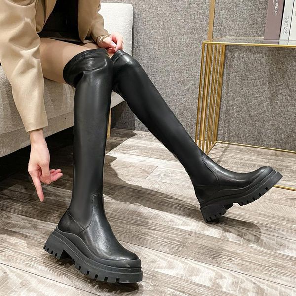 boots 2021 autumn women knee high brand deisgn chunky heels platform motorcycle goth punk casual elegant ladies shoes, Black
boots 2021 autumn women knee high brand deisgn chunky heels platform motorcycle goth punk casual elegant ladies shoes, Black