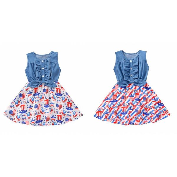 independence day 2-6years baby girls patchwork denim dress with american fag print girl's dresses, Red;yellow
independence day 2-6years baby girls patchwork denim dress with american fag print girl's dresses, Red;yellow