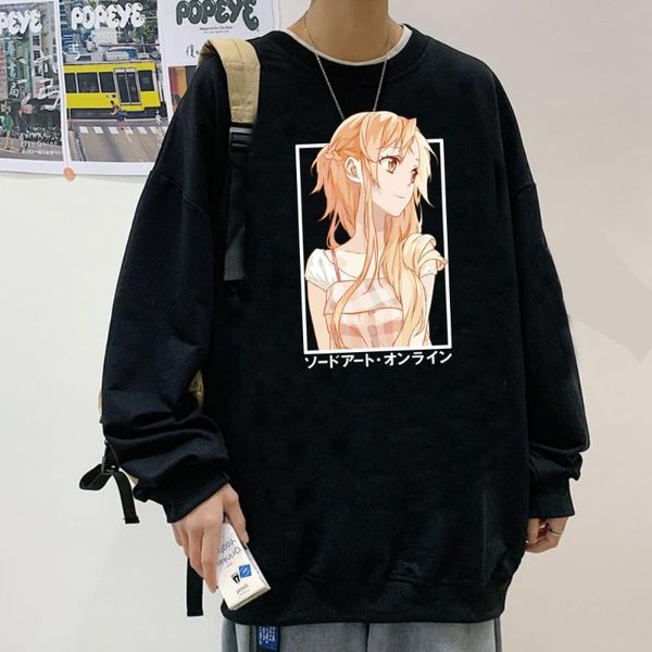 men's hoodies & sweatshirts anime hoodie sword art online o-neck long sleeves casual loose, Black
men's hoodies & sweatshirts anime hoodie sword art online o-neck long sleeves casual loose, Black