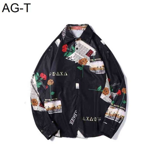 streetwear shirts fashion male pattern print long sleeve autumn mens casual shirts, White;black
streetwear shirts fashion male pattern print long sleeve autumn mens casual shirts, White;black