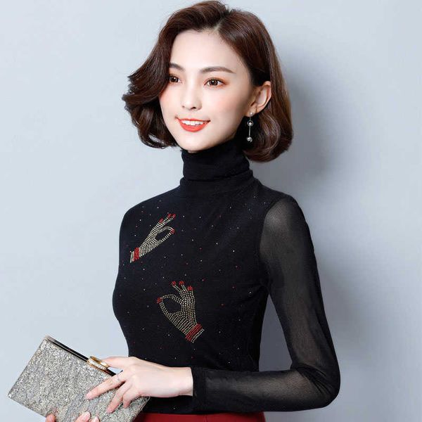women autumn winter style warmer lace t-shirts lady slim long sleeve velvet turtleneck tees shirts df2088 210609, White
women autumn winter style warmer lace t-shirts lady slim long sleeve velvet turtleneck tees shirts df2088 210609, White