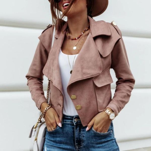 women's jackets women suede pockets buttons short jacket autumn winter solid color coat with skin-friendly outerwear for daily wear, Black;brown
women's jackets women suede pockets buttons short jacket autumn winter solid color coat with skin-friendly outerwear for daily wear, Black;brown