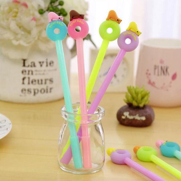 gel pens 4pcs lazy bear pen black ink needle tip color plastic for writting office stationery school supplies
gel pens 4pcs lazy bear pen black ink needle tip color plastic for writting office stationery school supplies