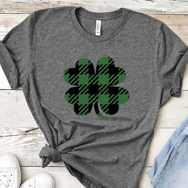 women's t-shirt female girls casual slim summer short sleeve tees woman fashion four leaf clover, White
women's t-shirt female girls casual slim summer short sleeve tees woman fashion four leaf clover, White