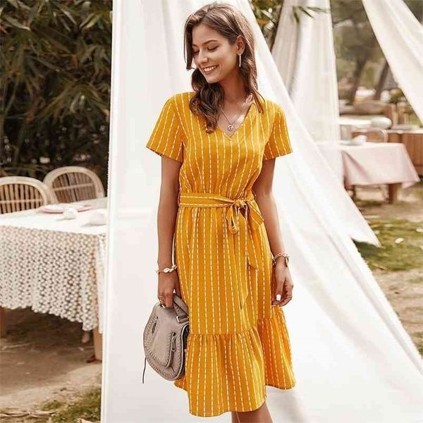 summer dresse elegant v-neck casual a-line midi dress vintage pink yellow striped sashes lace-up sundress veatidos 210701, Black;gray
summer dresse elegant v-neck casual a-line midi dress vintage pink yellow striped sashes lace-up sundress veatidos 210701, Black;gray