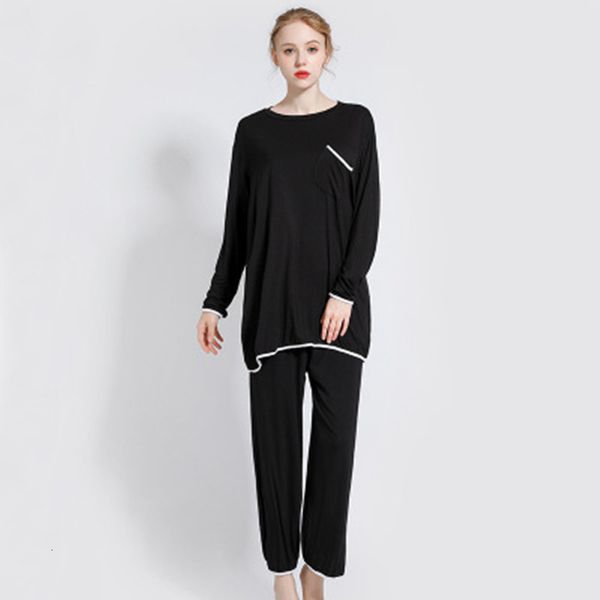 women's sleepwear modal pajamas set solid color 2piece/suit full sleeves shirt pant mom casual black soft homewear uopn, Black;red
women's sleepwear modal pajamas set solid color 2piece/suit full sleeves shirt pant mom casual black soft homewear uopn, Black;red