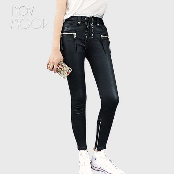 women's pants & capris novmoop imported quality genuine sheepskin stretched leather pensil with zipper decor pantalones elásticos de cu, Black;white
women's pants & capris novmoop imported quality genuine sheepskin stretched leather pensil with zipper decor pantalones elásticos de cu, Black;white