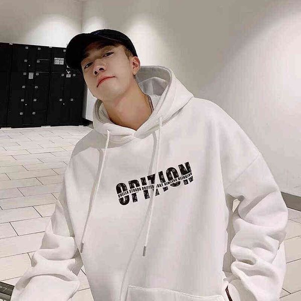 jue shao autumn basic long sleeve hoodie student versatile loose men's coat white, Black
jue shao autumn basic long sleeve hoodie student versatile loose men's coat white, Black