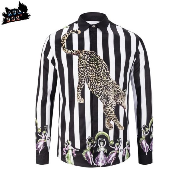men's casual shirts 2021 catwalk shirt angel zebra stripe print wind leopard luxury long sleeve fashion brand ac&dbz, White;black
men's casual shirts 2021 catwalk shirt angel zebra stripe print wind leopard luxury long sleeve fashion brand ac&dbz, White;black