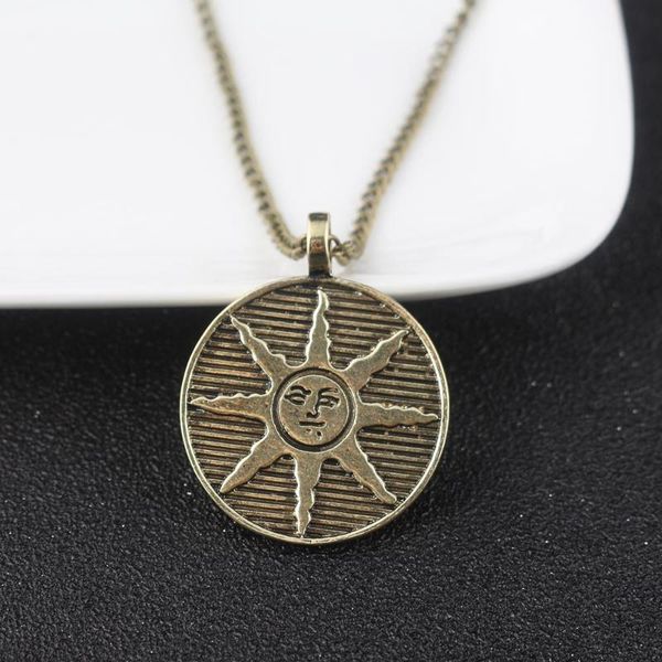 pendant necklaces game dark souls sun necklace hip hop punk rider solar face chains cosplay men jewelry accessories gift, Silver
pendant necklaces game dark souls sun necklace hip hop punk rider solar face chains cosplay men jewelry accessories gift, Silver