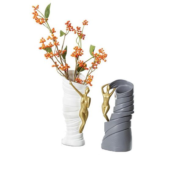 vases luxury resin golden figure vase ornaments abstract art white gray deskflower arrangement living room home decoration modern
vases luxury resin golden figure vase ornaments abstract art white gray deskflower arrangement living room home decoration modern