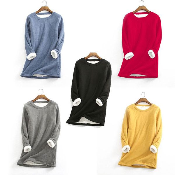 women's t-shirt women long sleeve t shirt female solid color o-neck thick plus size fleece sweater slim winter warm comfortable simple, White
women's t-shirt women long sleeve t shirt female solid color o-neck thick plus size fleece sweater slim winter warm comfortable simple, White