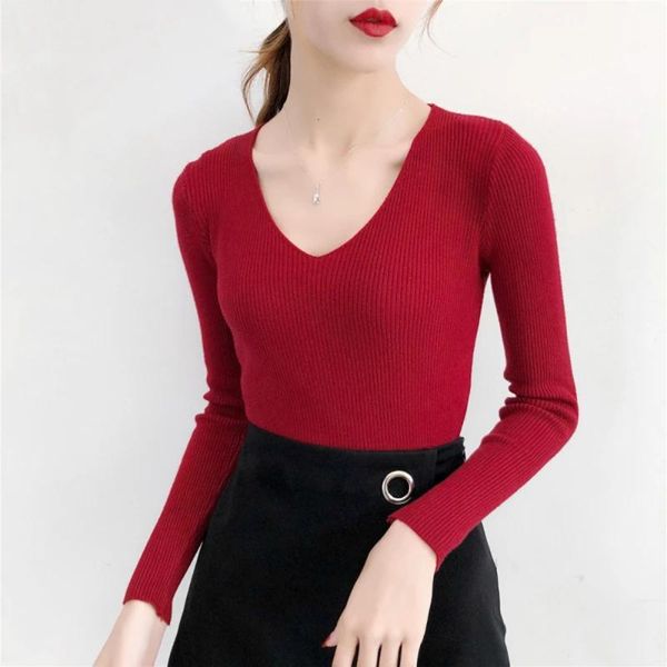 women's sweaters women and pullovers 2021 autumn winter knitted warm jumper slim stretch sweater female pink pull femme, White;black
women's sweaters women and pullovers 2021 autumn winter knitted warm jumper slim stretch sweater female pink pull femme, White;black