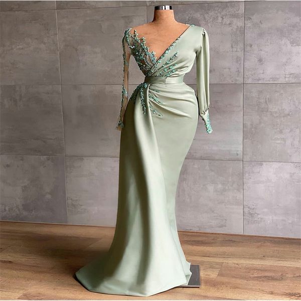 long sleeves prom dresses v neck beads appliqued lace robe de soiree chic abendkleider custom made evening gowns, Black
long sleeves prom dresses v neck beads appliqued lace robe de soiree chic abendkleider custom made evening gowns, Black