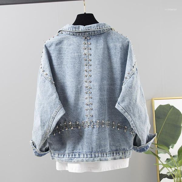 women's jackets spring autumn denim harajuku streetwear jacket women turn-down collar single breasted casual vintage loose jeans coat1, Black;brown
women's jackets spring autumn denim harajuku streetwear jacket women turn-down collar single breasted casual vintage loose jeans coat1, Black;brown