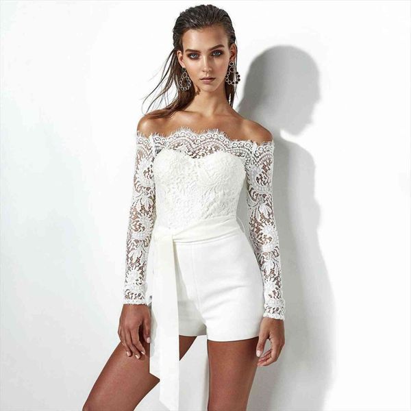elegant lace overalls womens jumpsuits slash neck long sleeve bodysuit wholesale, Black;white
elegant lace overalls womens jumpsuits slash neck long sleeve bodysuit wholesale, Black;white