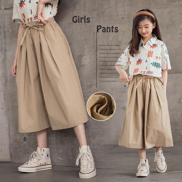 children pants autumn girls clothes khaki kids wide leg loose girl fashion cropped trousers for child outfits 13 14 y, Blue
children pants autumn girls clothes khaki kids wide leg loose girl fashion cropped trousers for child outfits 13 14 y, Blue