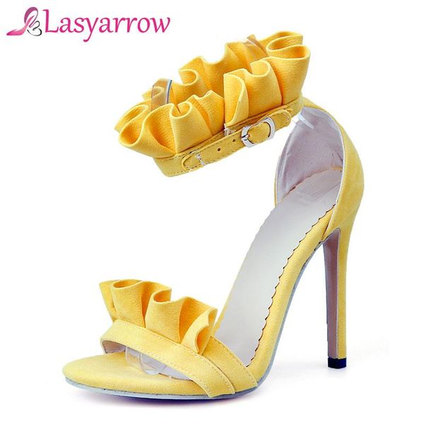 lasyarrow women sandals shoes high heels footwear open toe ruffle ankle strap gladiator sandalias party wedding shoesrm213 dress, Black
lasyarrow women sandals shoes high heels footwear open toe ruffle ankle strap gladiator sandalias party wedding shoesrm213 dress, Black