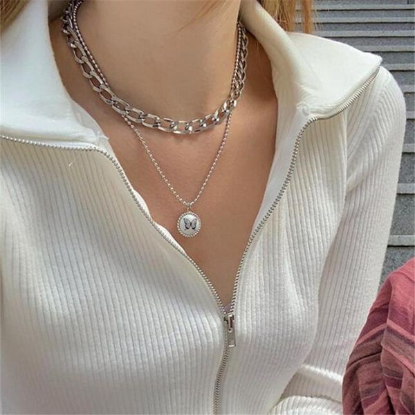 pendant necklaces creative temperament butterfly double layer necklace jewelry accessories, Silver
pendant necklaces creative temperament butterfly double layer necklace jewelry accessories, Silver
