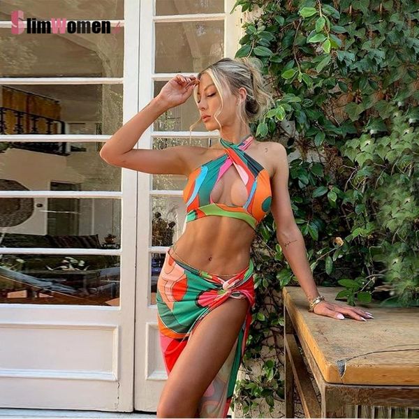 women's swimwear fashion rainbow print beach cover-ups ruched summer wrap and skirt two piece set backless matching outfits 2021, White;black
women's swimwear fashion rainbow print beach cover-ups ruched summer wrap and skirt two piece set backless matching outfits 2021, White;black