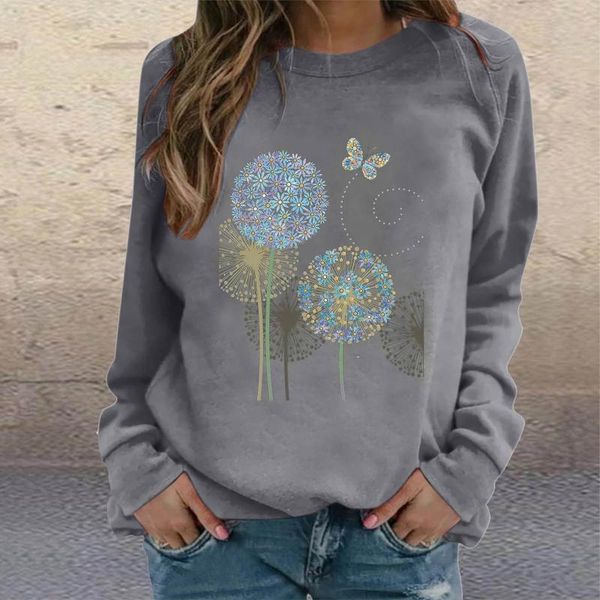 women's blouses & shirts 2021 women o-neck fashion dandelion printing long sleeves pullover easy clothing blusa feminina, White
women's blouses & shirts 2021 women o-neck fashion dandelion printing long sleeves pullover easy clothing blusa feminina, White