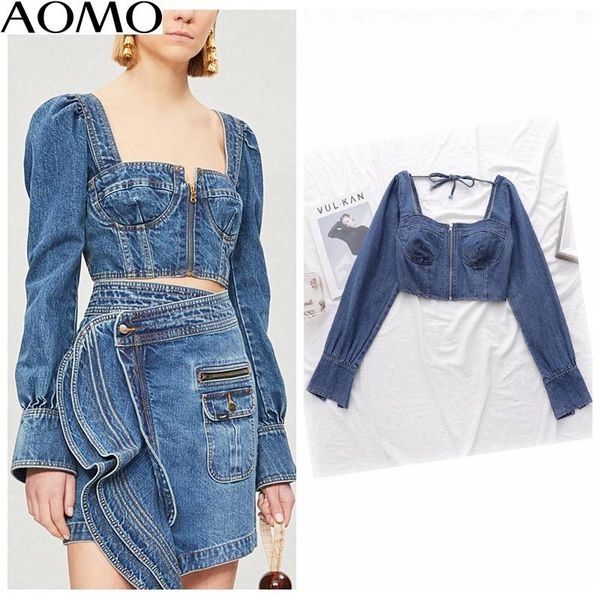 women's blouses & shirts aomo women retro solid crop blouse backless zipper long sleeve 2021 arrival chic female slim shirt 1d304a, White
women's blouses & shirts aomo women retro solid crop blouse backless zipper long sleeve 2021 arrival chic female slim shirt 1d304a, White