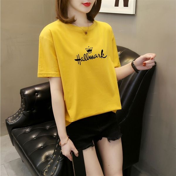 qgn 2021large summer t- wear women's t-shirt korean short sleeve cotton blouse 2021large summer t-women's t-shirt wear korean shor, White
qgn 2021large summer t- wear women's t-shirt korean short sleeve cotton blouse 2021large summer t-women's t-shirt wear korean shor, White